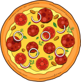 Comparação visual da Mini-pizza